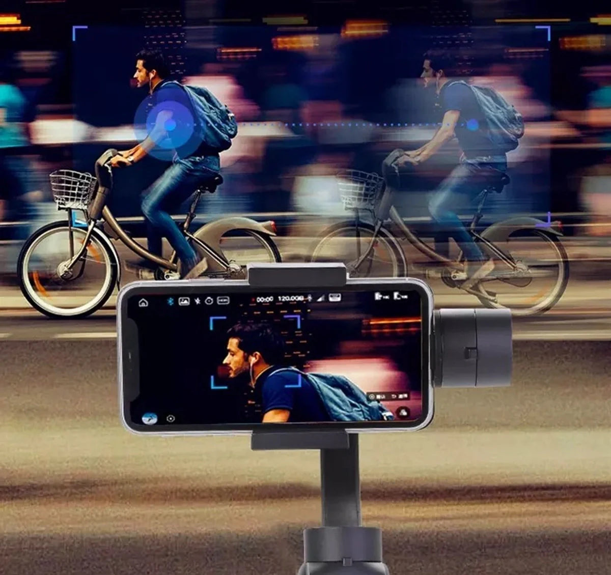 3-Axis Handheld Smartphone Gimbal Stabilizer with Mini Tripod – Foldable Anti-Shake Mobile Gimbal for Vlogging, Travel & Video Recording