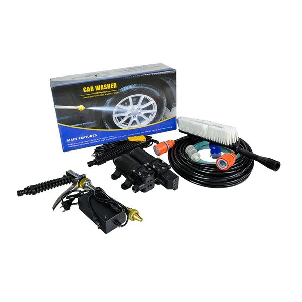 Portable Electric Car Washer Kit with Spray Gun & Accessories | Compact High-Pressure Cleaning System for Car, Bike, Garden & Home Use