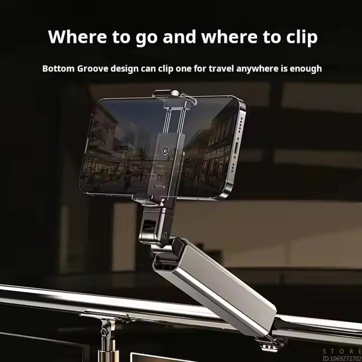 Foldable Handheld Smartphone Gimbal Stabilizer with Adjustable Phone Clamp – Compact Anti-Shake Selfie Stick for Video Recording & Vlogging