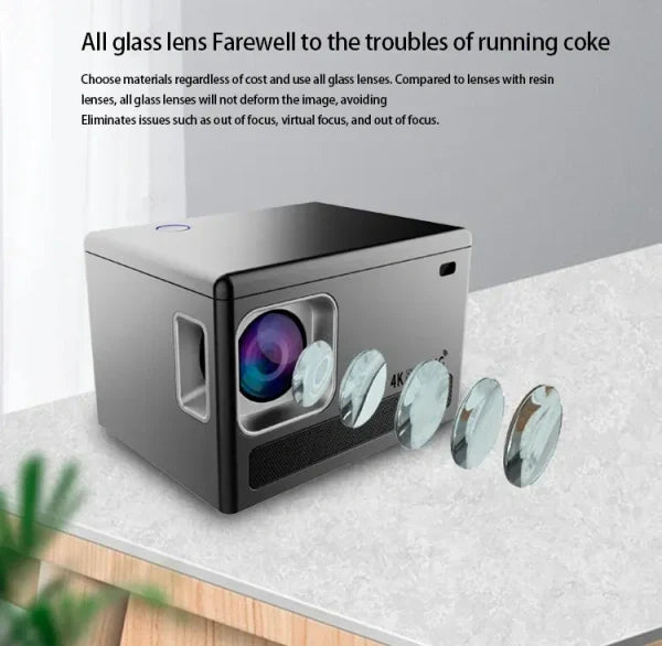 4K Smart Projector with 5G WiFi – Ultra HD Home Theater Projector, High Brightness, Built-in Speaker & Streaming Support