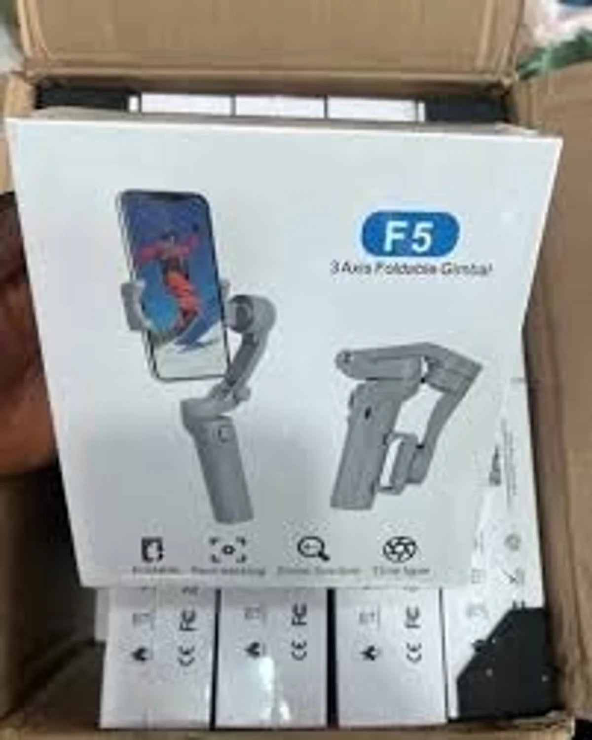 F5 3-Axis Foldable Smartphone Gimbal Stabilizer with Smart Tracking & Smooth Video Control – Portable Handheld Gimbal for Mobile Phones