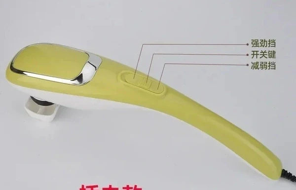 Handheld Electric Body Massager with Ergonomic Curved Handle | Multi-Speed Vibration Massager for Neck, Back, Shoulder & Full Body Pain Relief