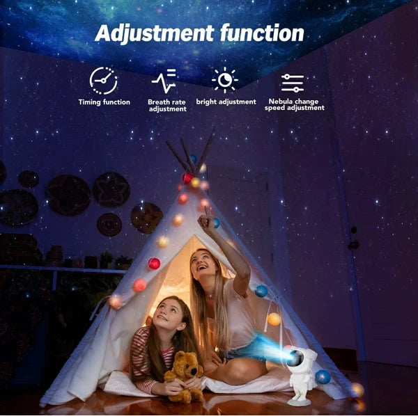 Astronaut Galaxy Star Projector Night Light | 360° Nebula Projection, LED Star Lamp for Kids Room, Bedroom & Home Décor