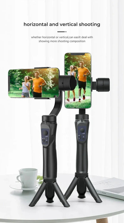 3-Axis Handheld Smartphone Gimbal Stabilizer with Tripod | Auto Face Tracking, 360° Rotation, Vlogging & Live Streaming Gimbal