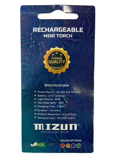 Rechargeable LED Flashlight with COB Side Light – Portable Emergency Torch for Home & Outdoor Use