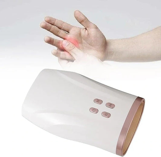 Electric Hand & Wrist Massager with Heat Therapy – Rechargeable Compression Massager for Pain Relief & Relaxation