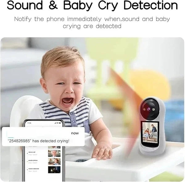Smart Indoor Video Calling Security Camera with Built-in Screen | Two-Way Video & Audio, Motion Detection, Remote Monitoring, Home & Office Surveillance