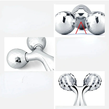 3D Diamond Roller Facial Massager – Dual Ball Face & Body Lifting Tool for Skin Tightening, Anti-Aging & Relaxation