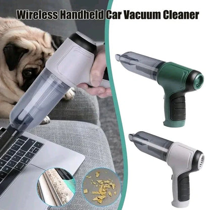 Cordless Handheld Vacuum Cleaner & Air Duster – Rechargeable Portable Cleaner with Multiple Nozzle Attachments