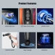 Rechargeable Percussive Massage Gun with Ergonomic Handle – 4-Speed Deep Tissue Muscle Massager for Back, Neck, Shoulder & Full Body Pain Relief with Interchangeable Heads