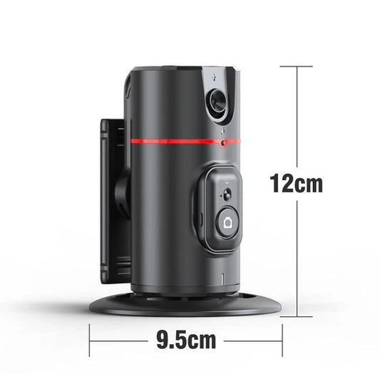 360° AI Auto Face Tracking Smart Phone Holder with Built-in Camera & Rotating Base – Hands-Free Smart Shooting Stand for Live Streaming, Video Calls & Content Creation