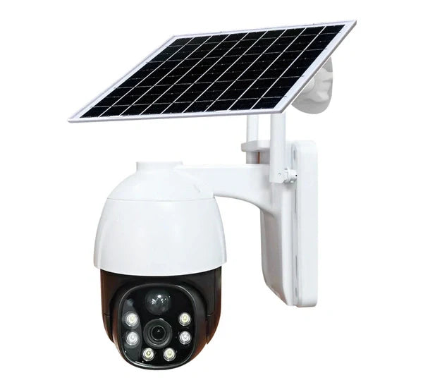 Solar Powered PTZ Outdoor Security Camera with Built-in Battery | Full-Color Night Vision, 360° Coverage, Weatherproof Surveillance Camera
