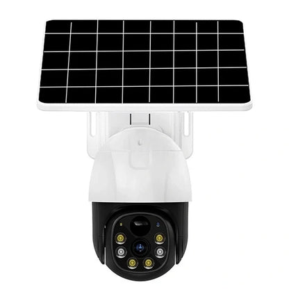 Solar Powered PTZ Outdoor Security Camera with Built-in Battery | Full-Color Night Vision, 360° Coverage, Weatherproof Surveillance Camera