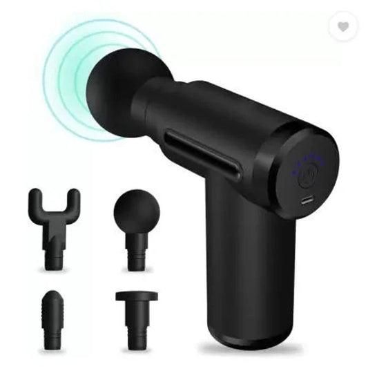 Portable Percussive Massage Gun with Multiple Attachments – Rechargeable Deep Tissue Muscle Massager for Pain Relief & Recovery