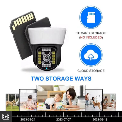 Smart Indoor PTZ Security Camera with Dual Storage | TF Card & Cloud Support, Motion Detection, Full-Color Night Vision