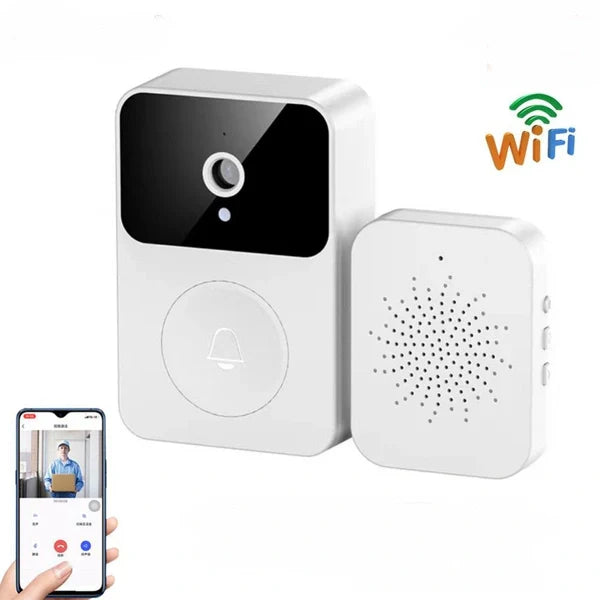 Smart WiFi Video Doorbell with Indoor Chime | HD Camera, Two-Way Audio, Motion Detection, Night Vision, App-Controlled Home Security