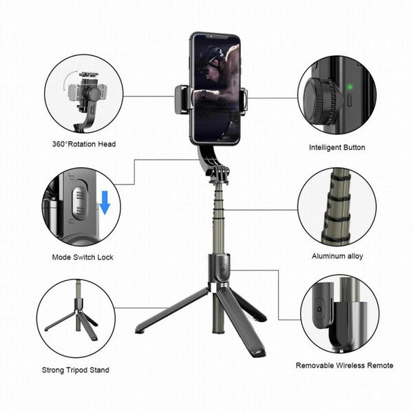 L08 Handheld Gimbal Stabilizer – 3-Axis Mobile Phone Stabilizer for Smooth Video Recording