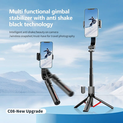 3-Axis Foldable Smartphone Gimbal Stabilizer with One-Touch Shooting & Horizontal Lock – Portable Handheld Gimbal for Vlogging, Travel & Live Recording
