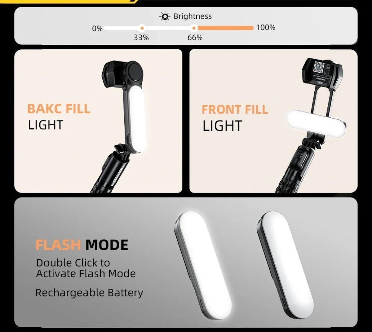 3-Axis Foldable Smartphone Gimbal Stabilizer with Tripod & Bluetooth Remote – Handheld Selfie Stick for Smooth Video Recording