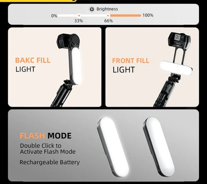 3-Axis Foldable Smartphone Gimbal Stabilizer with Tripod & Bluetooth Remote – Handheld Selfie Stick for Smooth Video Recording