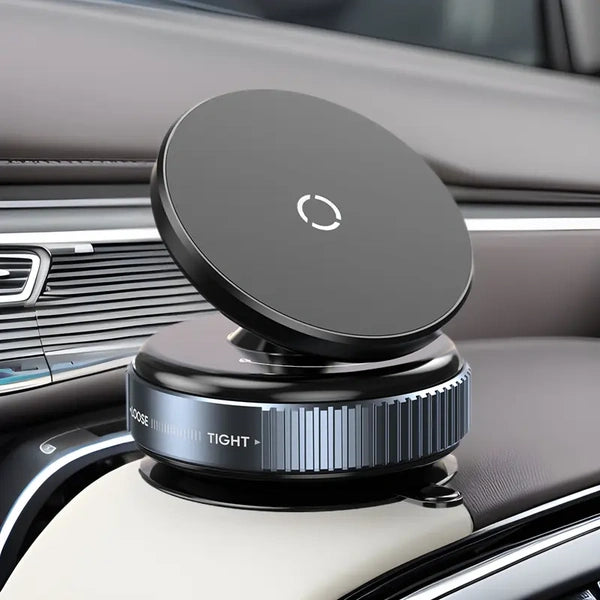 K009 Vacuum Magnetic Car Phone Holder | Strong Suction Cup, 360° Adjustable, Universal Dashboard & Windshield Mount