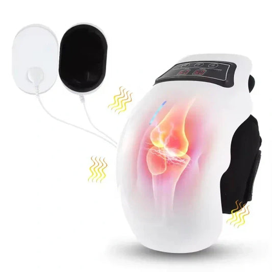 Electric Knee Pain Relief Massager with Heat & Pulse Therapy | Rechargeable Knee Support Massager for Joint Pain & Arthritis Relief