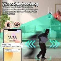 Smart WiFi PTZ Security Camera – 360° Pan & Tilt, Dual Antenna, Night Vision, Two-Way Audio