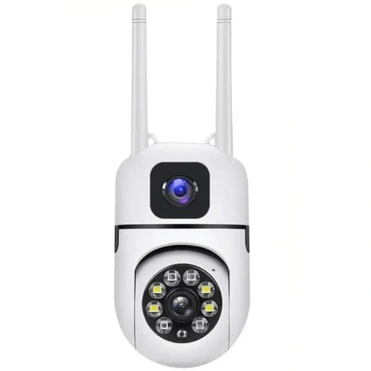 Smart WiFi PTZ Security Camera – 360° Pan & Tilt, Dual Antenna, Night Vision, Two-Way Audio