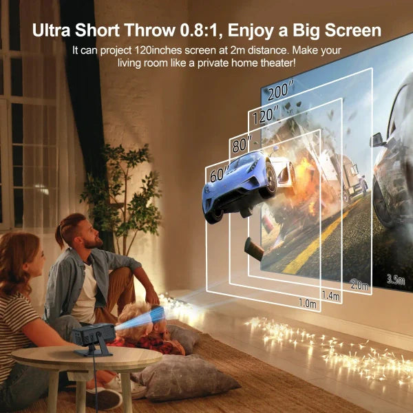 Smart 4K Home Theater Projector – Ultra HD Source Decoding, Immersive Display, Compact Cinematic Projector
