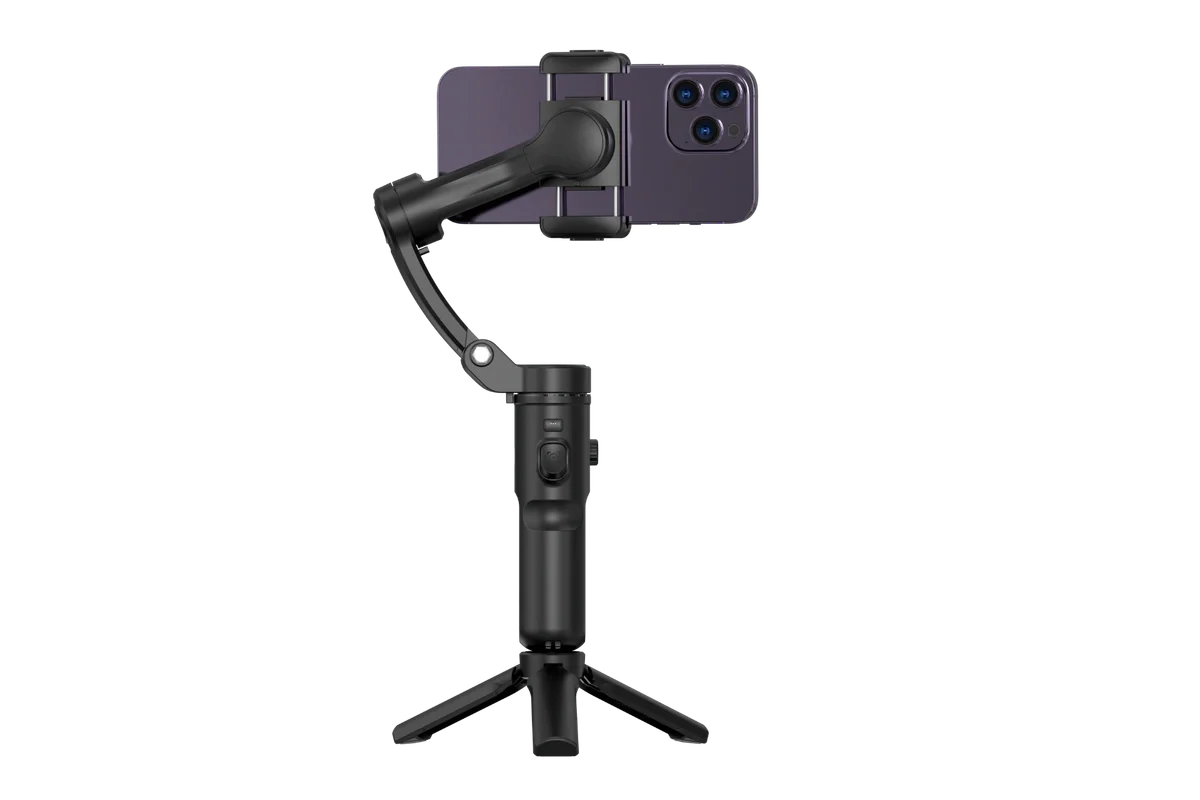 AI Face & Object Tracking Smartphone Gimbal Stabilizer with Wireless Remote – 3-Axis Foldable Handheld Gimbal for Vlogging, Sports & Live Streaming
