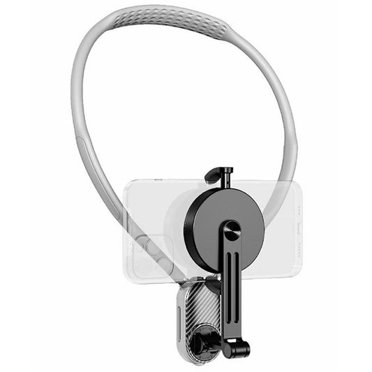 Hands-Free Neck Mount Mobile Phone Holder with 360° Adjustable Clamp – Flexible Wearable Phone Stand for POV Recording, Vlogging & Video Calls