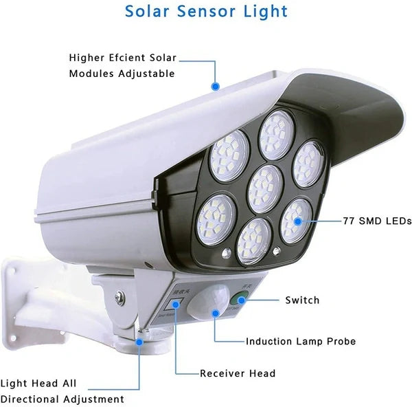 Solar LED Security Wall Light with Motion Sensor & Remote Control – Waterproof Outdoor Flood Light