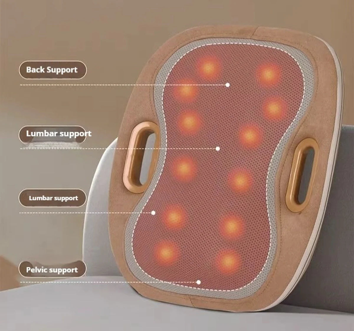Electric Shiatsu Back & Seat Massager Cushion with Deep Kneading and Heat Therapy
