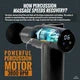 High-Power Percussion Massage Gun with LED Heat Therapy & Multiple Massage Heads – Rechargeable Deep Tissue Muscle Relaxation Device